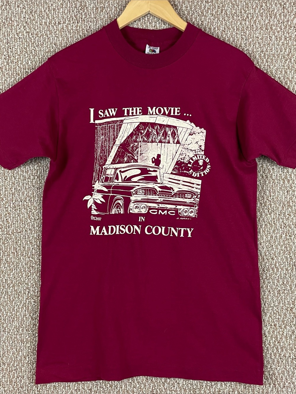 Vintage Bridges of Madison County Movie Promo Shirt Mens Medium 90s USA F504